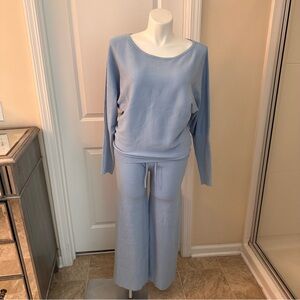 Lounge set. Size large lounge set. Baby blue lounge set. Long sleeve. Long pants